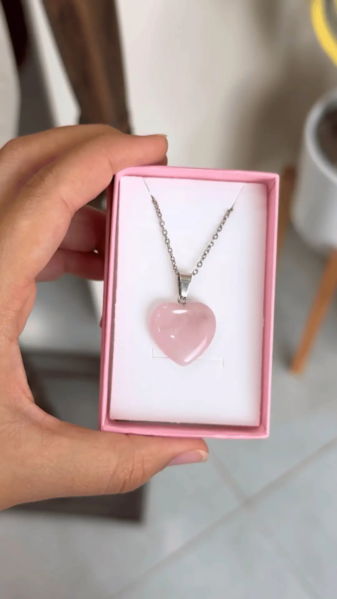 Pendentif : Quartz Rose